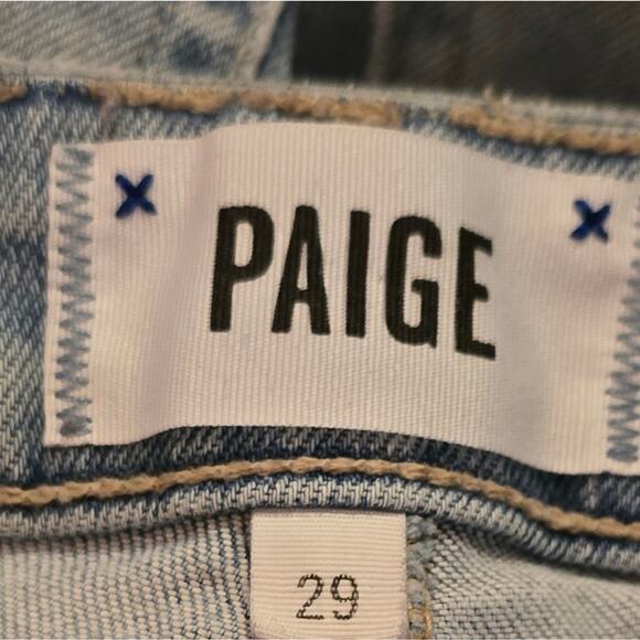 Paige Verdugo Crop Light Wash Distressed Jeans Size 29‎ - Picture 10 of 10